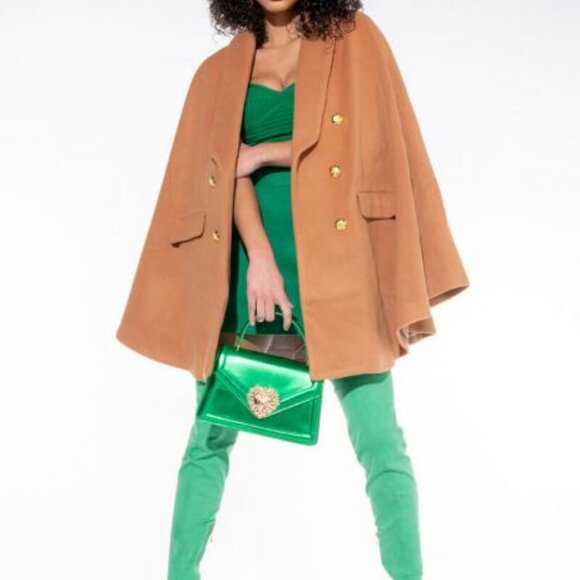 THE CRAVE YOU WOOL LIKE TRENCH PONCHO ( BRAND NEW !!!!!!!! ) - Picture 6 of 10